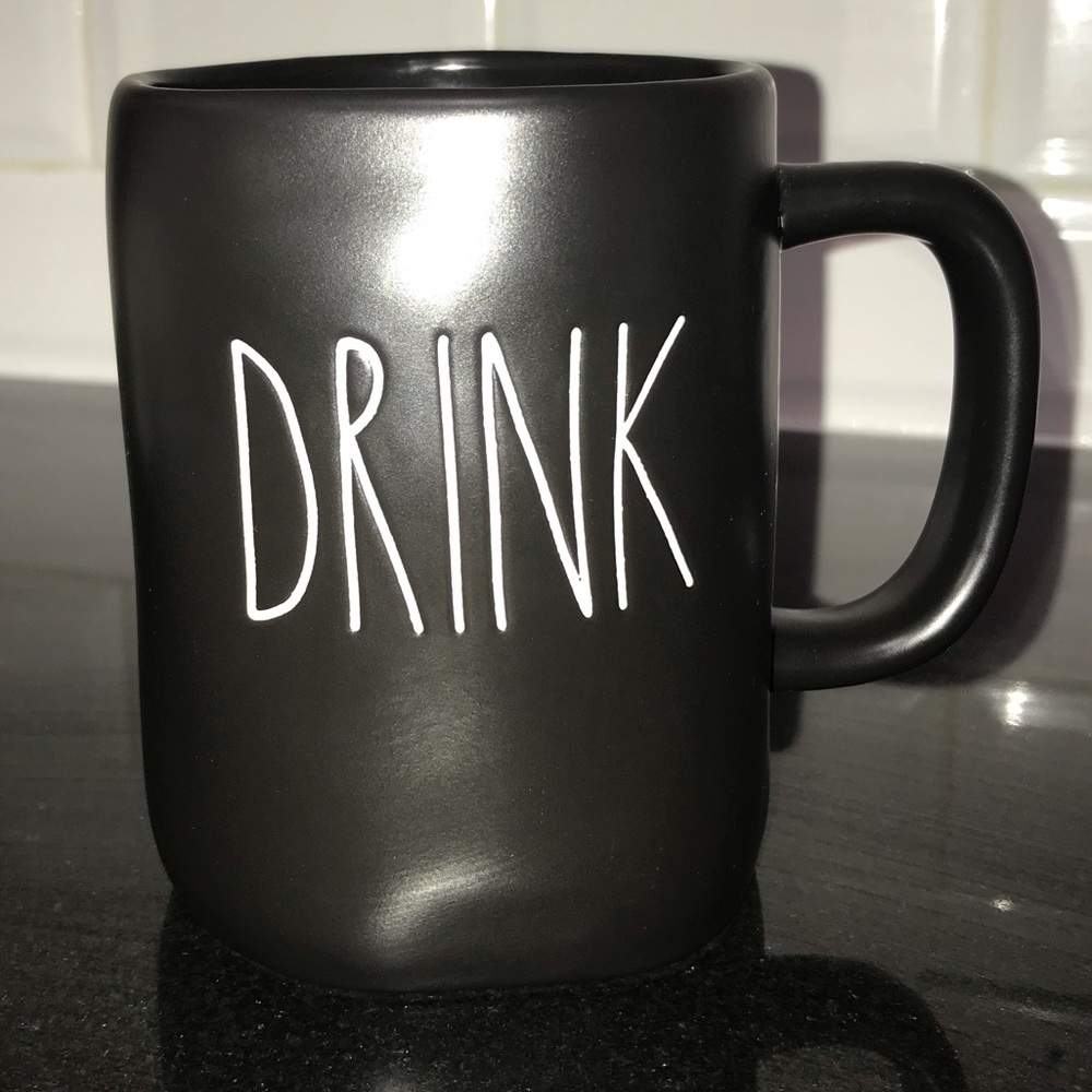 Rae Dunn Black mug”Drink”